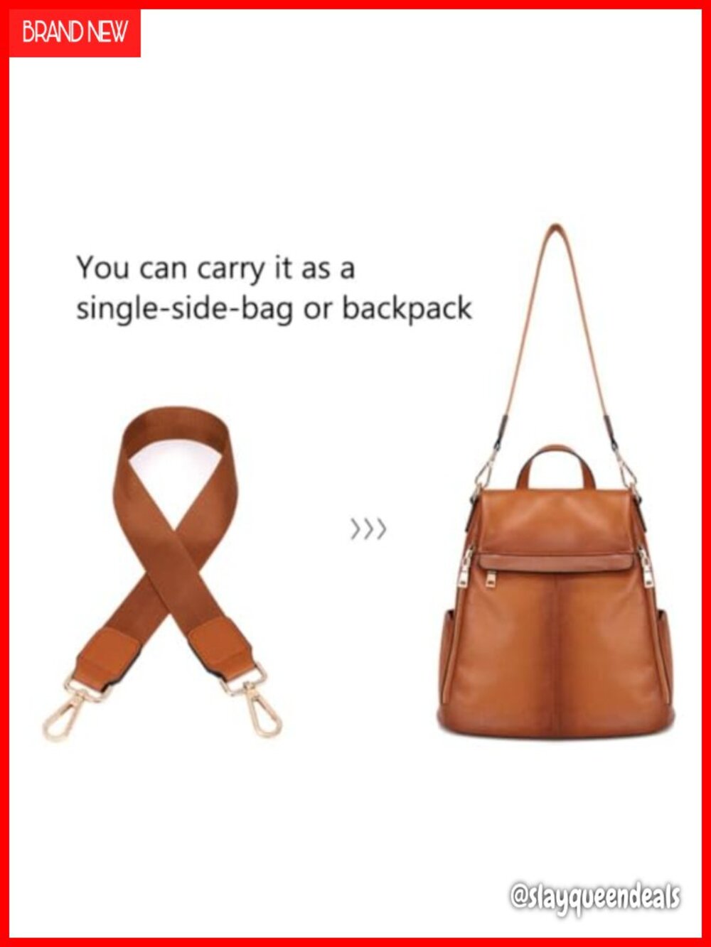 Women's Leather Anti-Theft Backpack Purse 3-Way Carry Laptop Bag - Picture 3 of 5